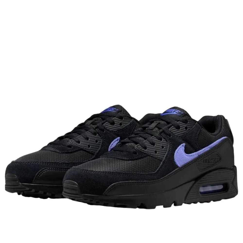 Nike Air Max 90 Mens Size 10 Running‎ Shoes Sneakers Black Sapphire DM0029 021